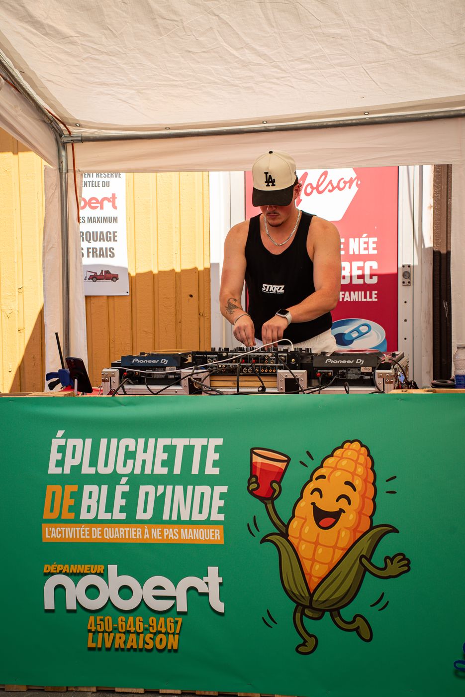 Le DJ booth de l'épluchette